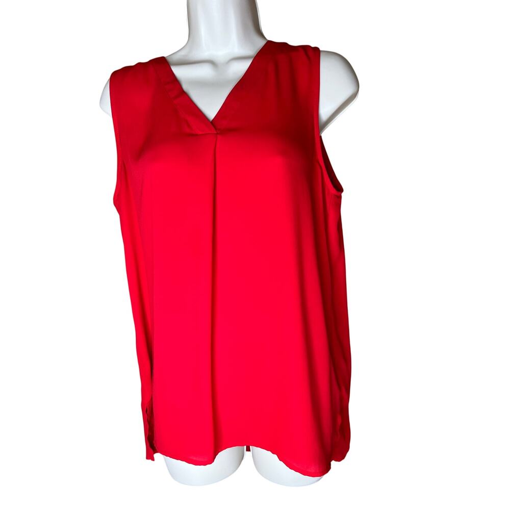 Pleione Red Sleeveless Top S